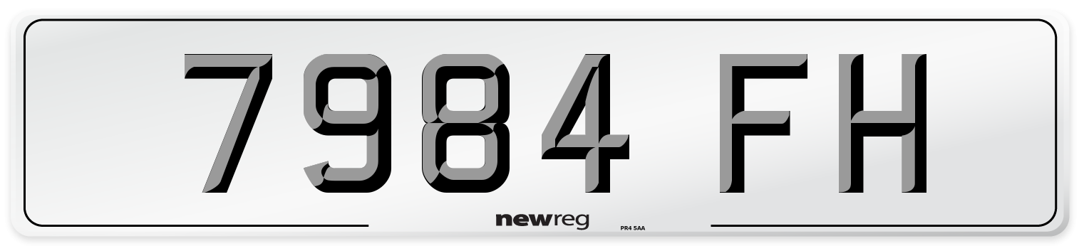 7984 FH Number Plate from New Reg